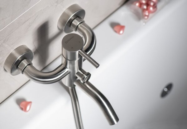 Sapho Sapho, robinet pentru cada montat pe perete MINIMAL, oțel inoxidabil, MI010