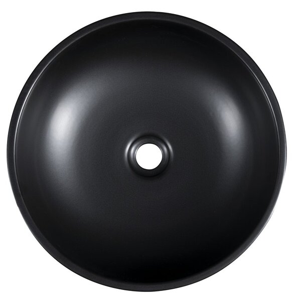 Sapho Sapho, chiuveta ceramica blat PRIORI Ø 41cm, negru/verde, PI039