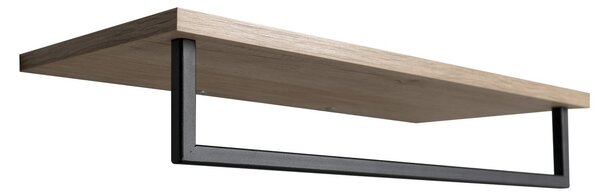 Sapho Sapho, raft pentru prosoape SKA cu bară 600x250mm, stejar/mat negru, SKA385B