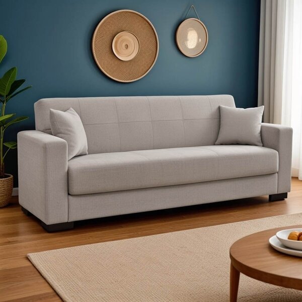 Canapea Extensibila 3 Locuri Vox, gri deschis, 214x83x82 cm