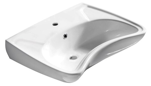 Isvea Isvea, Lavoar ceramic HANDICAP pentru persoane cu handicap fizic, 59,5x45,6cm, alb (3001), 10TP60060
