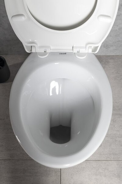 CREAVIT CREAVIT, WC combi, două butoane 4,5/6l, deșeuri mai mici, alb, TP3406