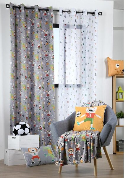 Draperie BLACKOUT FOTBAL, gri, 140 x 260 cm 1 buc