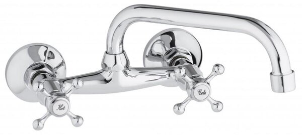 Erga Astro, baterie pentru chiuveta montata pe perete 150mm, crom, ERG-YKA-BZ.ASTRO-CHR
