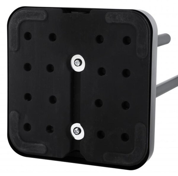 Erga Saga, suport hartie igienica cu tava 18x18x68 cm, negru mat-maro, ERG-YKA-P.SAGA