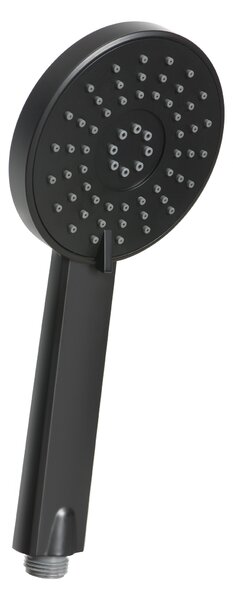 Invena Dafni, cap de duș manual cu 3 funcții rotund, negru mat, INV-AS-02-004-S