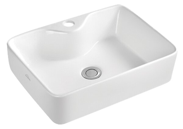 Invena Patras, chiuveta blat 49x38x13 cm, alb, INV-CE-46-001-W