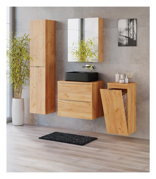 Invena Paro, chiuveta blat ceramica 47,5x37,5x14,5 cm, negru mat, INV-CE-36-005-C
