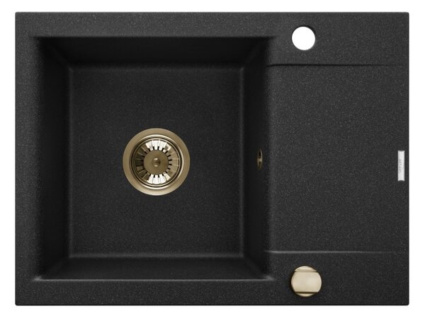 Invena Tesalia, chiuveta granit 1 camera cu scurgere 590x440x160 mm si sifon automat auriu, INV-AZ-01-Z42-B Leták: https://cloud.invena.pl/s/nnXaZKg3crBrRkz/download?path=%2FPliki%20do%20strony%20www%2FAZ-01-Z42-B/Inne/AZ-01-Z42-B-ulotka-ENG…