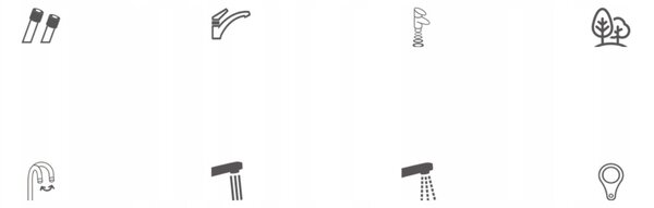 Invena Terra, baterie de bucătărie cu braț elastic, negru-crom, INV-BZ-54-L04-D