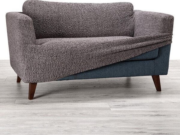 Huse bielastice VITTORIA gri fotoliu cu manere de lemn (l. 40 - 70 cm)