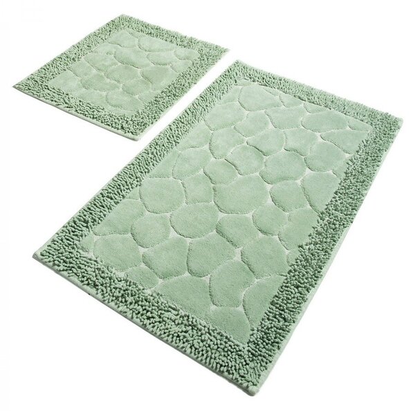 Set 2 covorase baie bumbac, Alessia Home, Stone - Mint