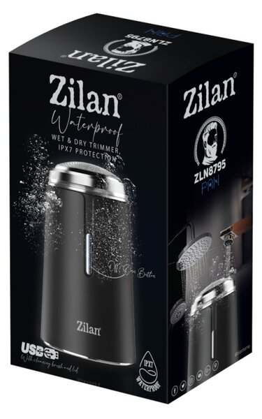 Aparat de ras mini shaver Zilan ZLN8795 Pan, protectie IPx7, lame din otel inoxidabil, buton on off