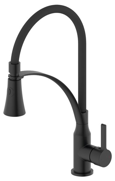 Sapho Sapho, baterie chiuvetă independentă HEBE cu pulverizator, negru mat, HT430B