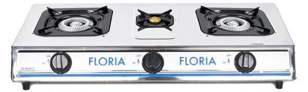 Aragaz cu 3 ochiuri inox, Floria ZLN8472