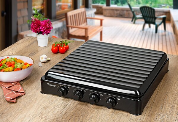 Aragaz 4 ochiuri ZILAN ZLN7079N,Negru Alimentare GPL butelie