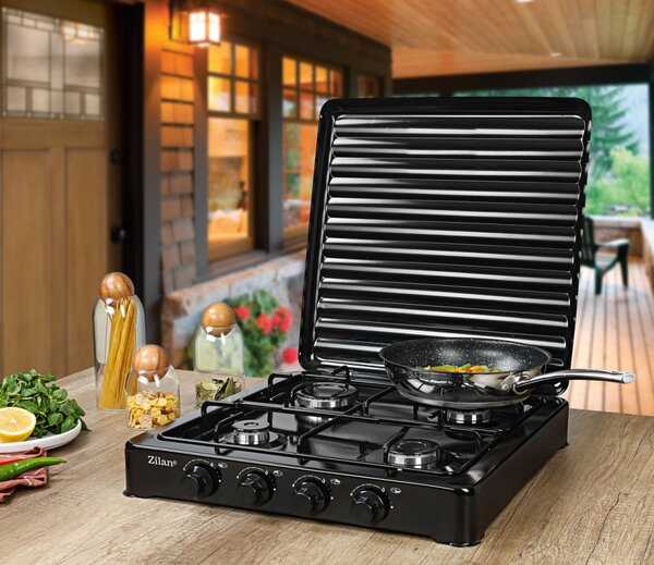 Aragaz 4 ochiuri ZILAN ZLN7079N,Negru Alimentare GPL butelie