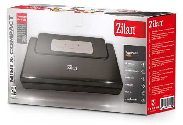 Aparat de vidat Zilan ZLN5602 Negru, functie de sigilat, indicator LED, oprire automata