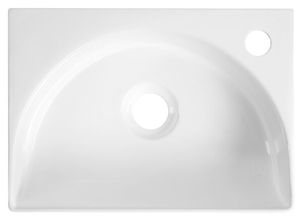Aqualine Lavoar ceramic RUBIC, Aqualine, 34x25cm, alb, NP452