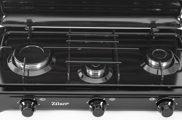 Aragaz cu 3 ochiuri ZILAN ZLN0032N,culoare negru utilizare numai GPL butelie