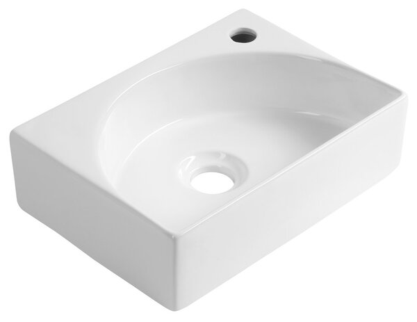 Aqualine Lavoar ceramic RUBIC, Aqualine, 34x25cm, alb, NP452