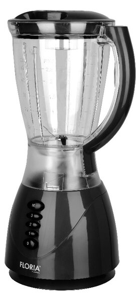 Blender FLORIA ZLN3080 Negru, Putere 300W, capacitate 1.5L, 3 viteze, Functie puls-Vas plastic