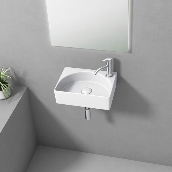 Aqualine Lavoar ceramic RUBIC, Aqualine, 34x25cm, alb, NP452