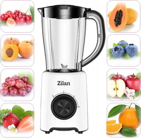 Blender Zilan ZLN3703, 500W, 1.5L, functie puls- Vas de plastic