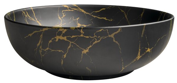 Sapho Sapho, chiuveta ceramica pe blat RONDANE, diametru 41cm, marmura portoro, AR435PT