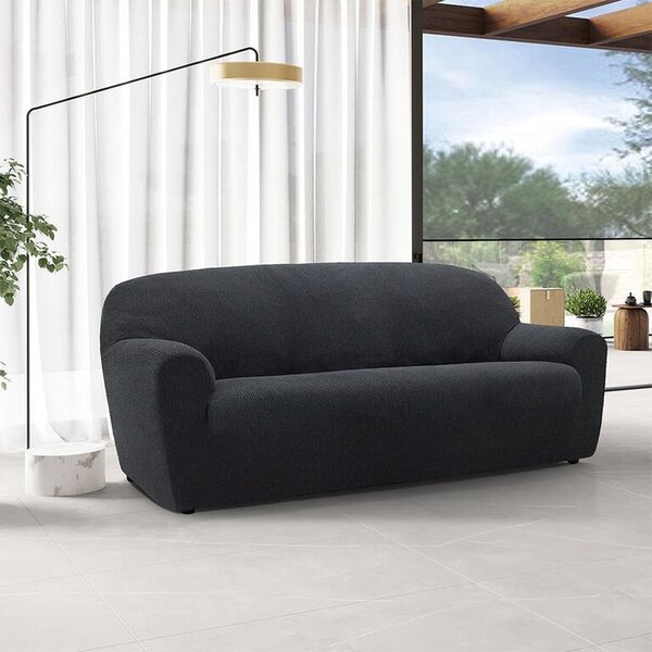 Huse super elastice HARMONIA antracit fotoliu dublu (l. 140 - 180 cm)