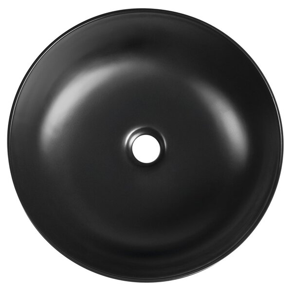 Sapho Sapho, lavoar ceramic de blat RONDEA diametru 41cm, negru mat, AR445B