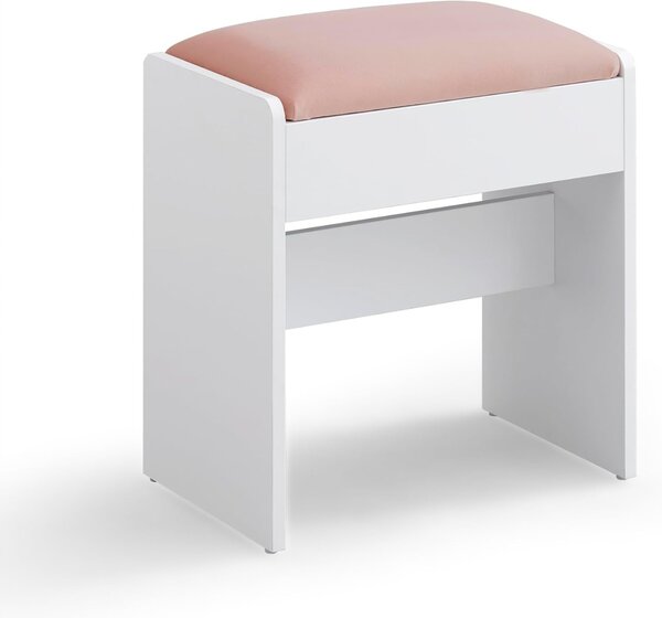 Scaun pentru masa toaleta Vasagle, Roz, 28.6 x 45 x 45 cm