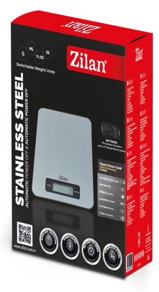 Cantar de bucatarie digital Zilan ZLN9099, Capacitate 2g-5000g, Display LCD, Maxim 5kg
