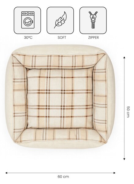 Pat pentru câini premium britanic, S 60x50 cm