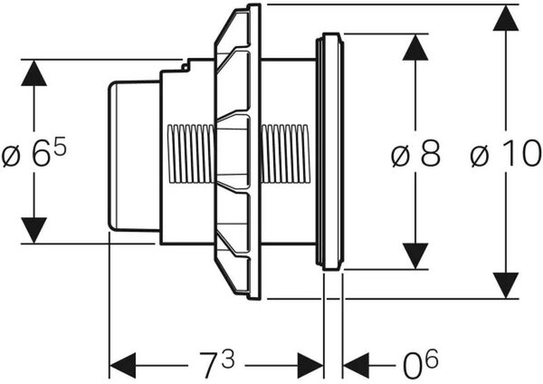Geberit Typ 10 buton de spălare pentru WC negru 116.057.DW.1
