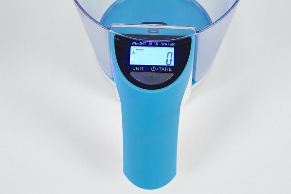 Cantar de bucatarie digital Zilan ZLN 7788,Albastru cu cana, capacitate 2 kg