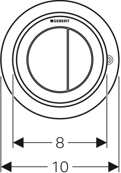 Geberit Typ 10 buton de spălare pentru WC negru 116.057.DW.1