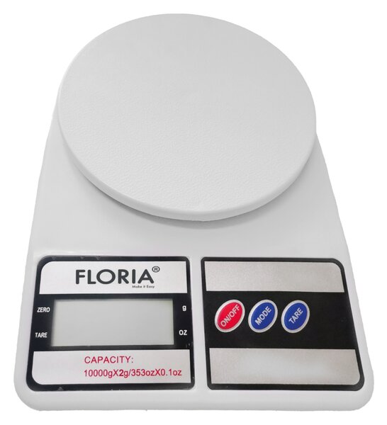 Cantar de bucatarie digital Floria ZLN9075, Capacitate 2g-10.000g, Display LCD, Maxim 10kg
