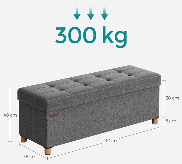Cufar depozitare Gri Songmics 38 x 110 x 40 cm