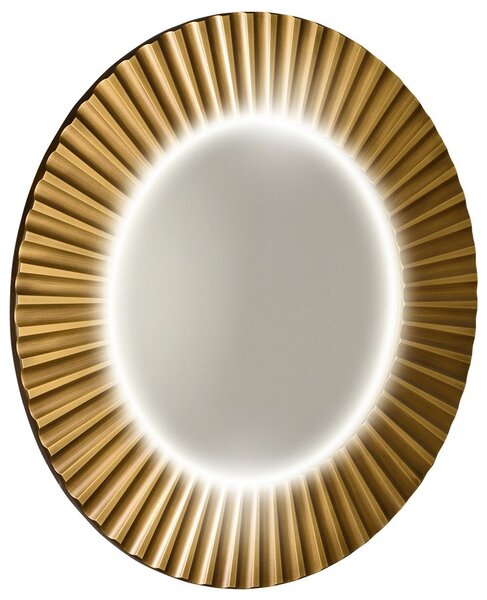 Sapho Sapho, oglindă rotundă PRIDE STRIP cu iluminare LED în ramă, diametru 90cm, bronz, PD954