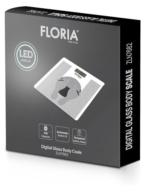 Cantar electric Floria ZLN7682 Gri, inchidere automata, capacitate 150 kg