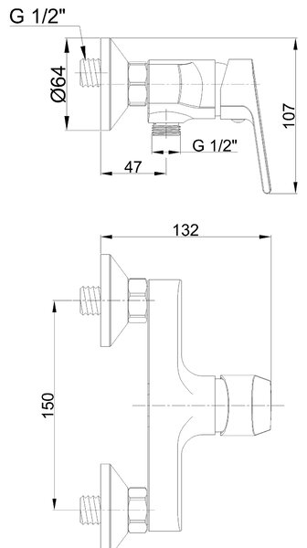 Invena Kalon, baterie duș 150 mm, crom, INV-BN-42-001-X Leták: https://cloud.invena.pl/s/nnXaZKg3crBrRkz/download?path=%2FPliki%20do%20strony%20www%2FBN-42-001-X/Inne/BN-42-001-X-ulotka-ENG…