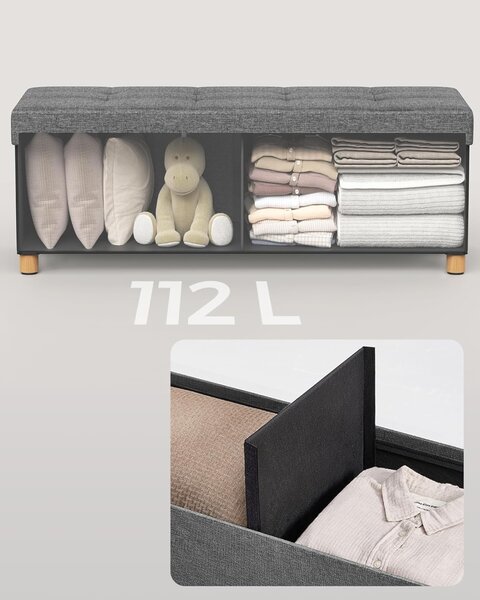 Cufar depozitare Gri Songmics 38 x 110 x 40 cm