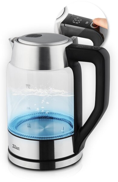 Fierbator de apa Zilan ZLN8955, transparent, putere 2200 W, capacitate 1.7 litri