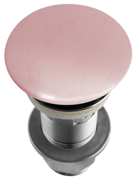 Sapho Sapho, Scurgere lavoar 5/4", clic-clack, dop beton, 10-80mm, roz semilucios, AS921
