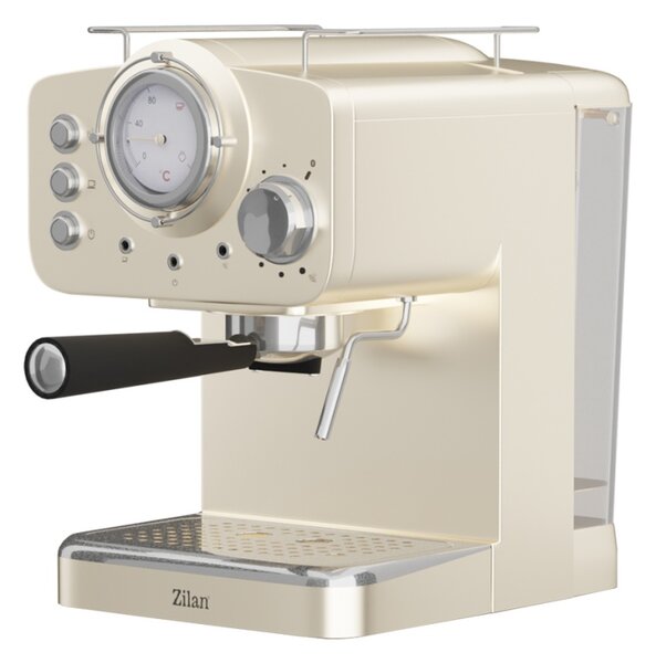 Espressor manual Zilan ZLN2992 Crem,15 Bar, 1.25 l, 1100W, Design Retro