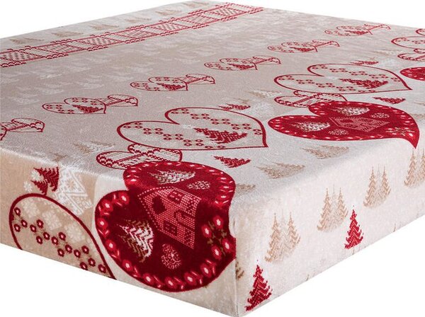 Cearceaf cu elastic din micropluş INIMĂ 90 x 200 cm