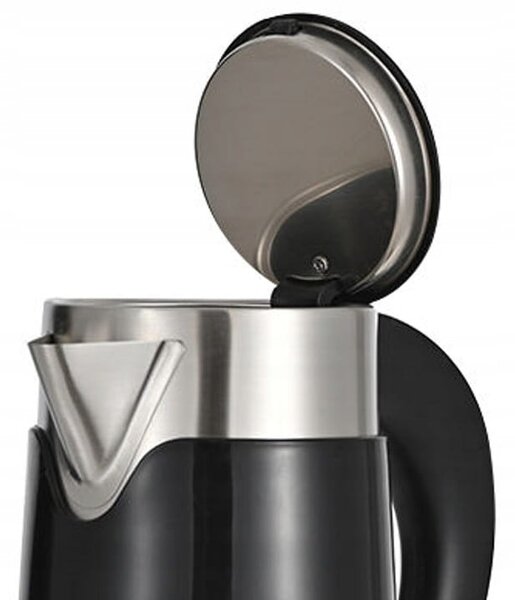 Fierbator electric Zilan ZLN3387 Negru cu pereti dublii, putere 800W, capacitate 0.8L, inox