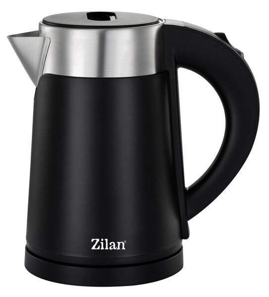 Fierbator electric Zilan ZLN3387 Negru cu pereti dublii, putere 800W, capacitate 0.8L, inox