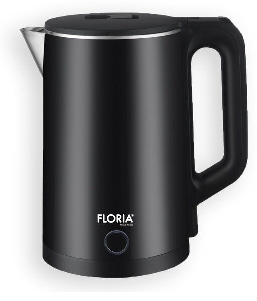 Fierbator electric Floria ZLN4919 Negru, putere 1500W, capacitate 2 L, indicator luminos